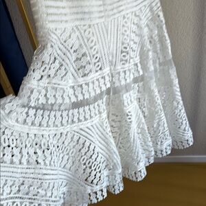 Boston proper White Lace Skirt